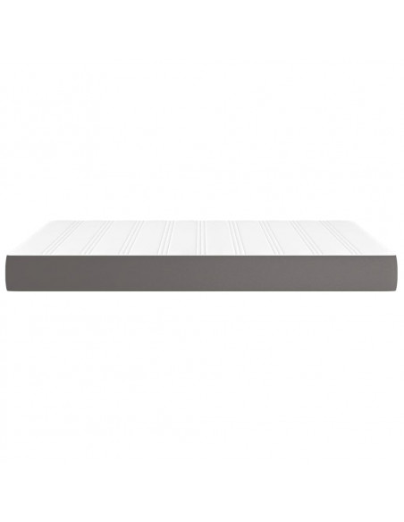 Materasso a Molle Grigio 140x200x20 cm in Similpelle