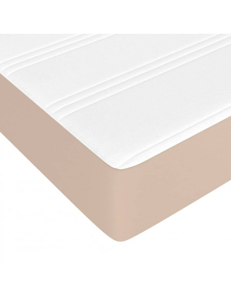 Materasso a Molle Cappuccino 140x200x20 cm in Similpelle