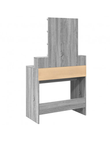 Toeletta con LED Grigio Sonoma 80x41x144,5 cm