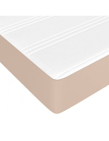 Materasso a Molle Cappuccino 160x200x20 cm in Similpelle