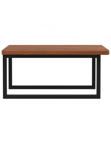 Ripiano a Parete per Lavabo in Acciaio e Massello di Rovere