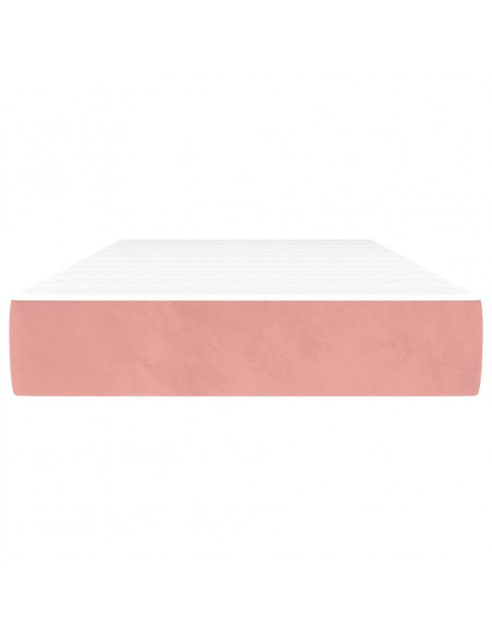 Materasso a Molle Insacchettate Rosa 80x200x20 cm in Velluto