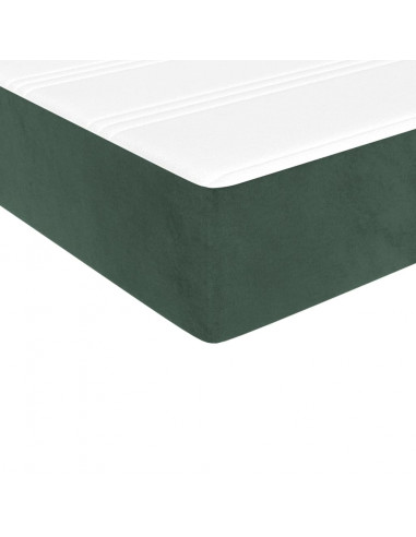 Materasso a Molle Verde Scuro 90x190x20 cm in Velluto