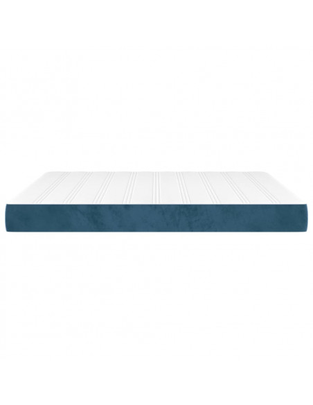 Materasso a Molle Blu Scuro 180x200x20 cm in Velluto