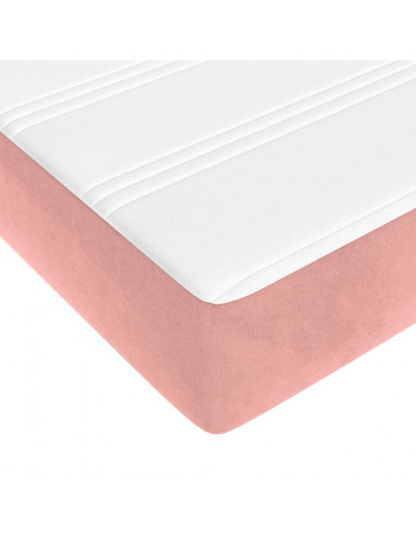 Materasso a Molle Insacchettate Rosa 180x200x20 cm in Velluto