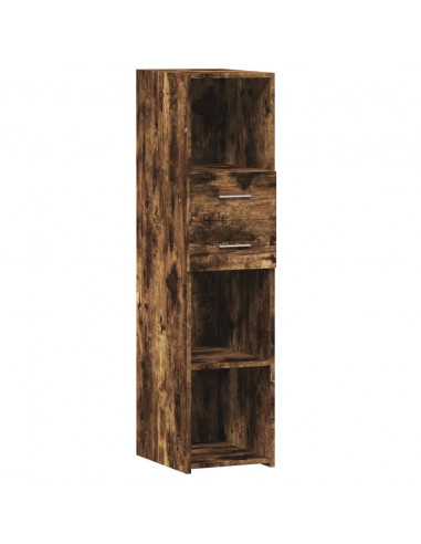 Credenza Rovere Fumo 30x42,5x124 cm in Legno Multistrato