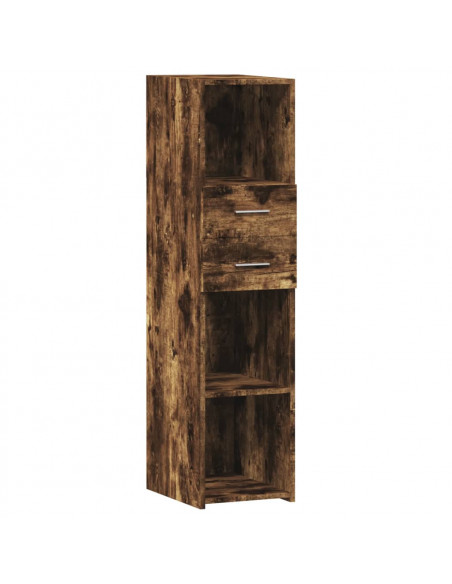 Credenza Rovere Fumo 30x42,5x124 cm in Legno Multistrato