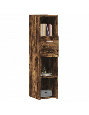 Credenza Rovere Fumo 30x42,5x124 cm in Legno Multistrato