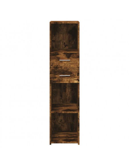 Credenza Rovere Fumo 30x42,5x124 cm in Legno Multistrato
