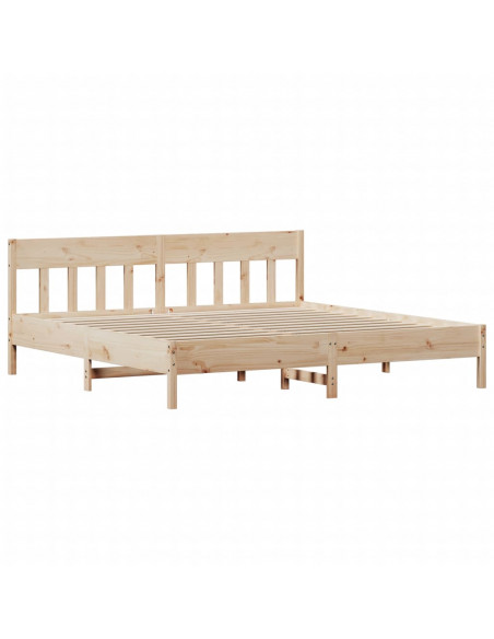Letto senza Materasso 200x200 cm in Legno Massello di Pino