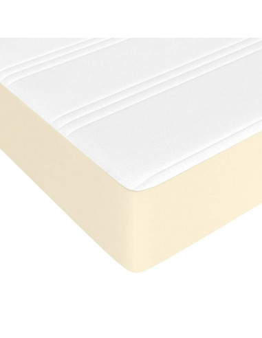 Materasso a Molle Insacchettate Rigidità Media Crema 140x190x20 cm in Similpelle