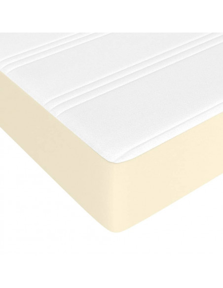 Materasso a Molle Insacchettate Rigidità Media Crema 140x190x20 cm in Similpelle