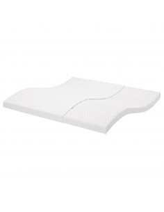 Materasso in Schiuma Bianco 200x200 cm 7 Zone Durezza 20 ILD 2