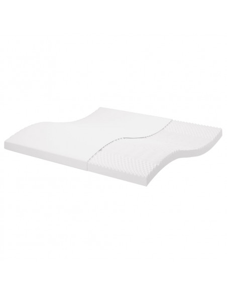 Materasso in Schiuma Bianco 200x200 cm 7 Zone Durezza 20 ILD