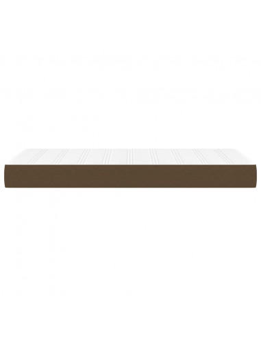 Materasso a Molle Insacchettate Marrone Scuro 90x190x20 cm