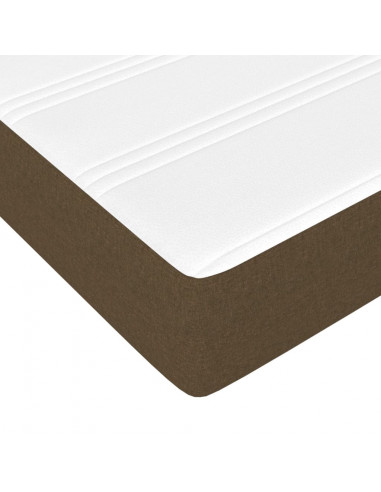 Materasso a Molle Insacchettate Marrone Scuro 90x190x20 cm