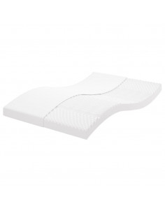 Materasso in Schiuma Bianco 120x200 cm 7 Zone Durezza 20 ILD 2