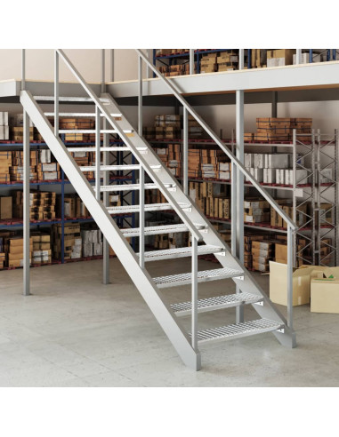 Gradino in Griglia 100x24x7 cm Acciaio Zincato