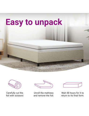 Materasso in Schiuma Mediamente Morbido 140x190 cm