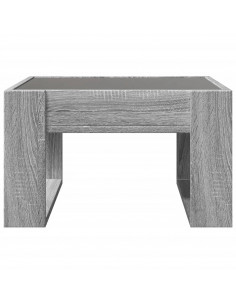 Tavolino da Salotto con LED Infinity Grigio Sonoma 50x53x30 cm 2