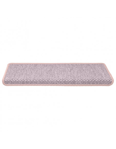 Tappeti Autoadesivi Scale Aspetto Sisal 15 pz 65x21x4 cm Rossi