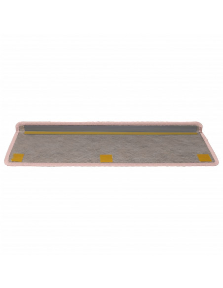 Tappeti Autoadesivi Scale Aspetto Sisal 15 pz 65x21x4 cm Rossi