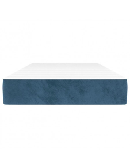 Materasso a Molle Blu Scuro 120x190x20 cm in Velluto