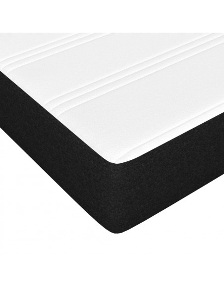 Materasso a Molle Insacchettate Nero 120x190x20 cm in Tessuto