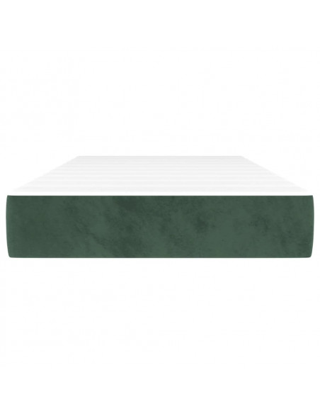 Materasso a Molle Verde Scuro 120x190x20 cm in Velluto