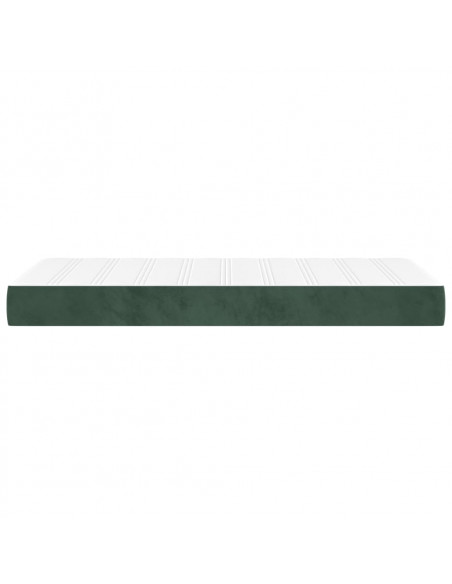 Materasso a Molle Verde Scuro 120x190x20 cm in Velluto