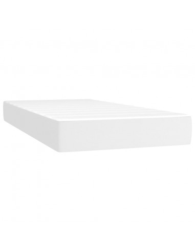 Materasso a Molle Bianco 120x190x20 cm in Similpelle