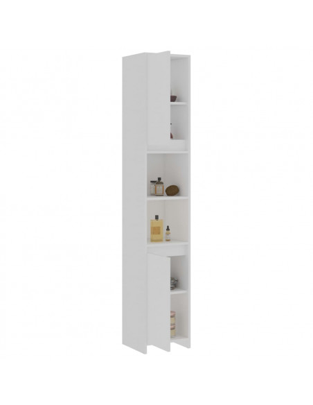 Mobile da Bagno Bianco 30x30x183,5 cm in Legno Multistrato