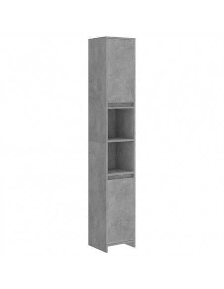 Mobile da Bagno Grigio Cemento 30x30x183,5 cm Legno Multistrato