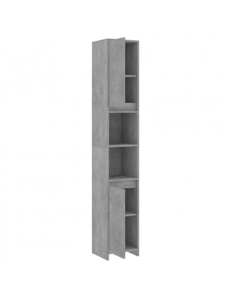 Mobile da Bagno Grigio Cemento 30x30x183,5 cm Legno Multistrato