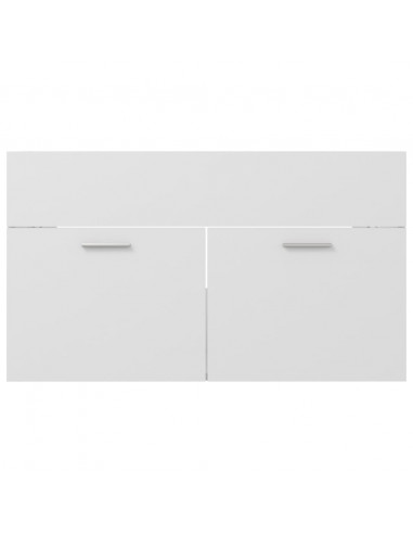Mobile Sottolavabo Bianco 80x38,5x46 cm in Legno Multistrato