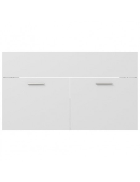 Mobile Sottolavabo Bianco 80x38,5x46 cm in Legno Multistrato