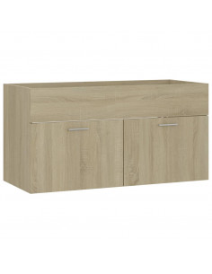 Mobile Sottolavabo Rovere Sonoma 90x38,5x46cm Legno Multistrato 2