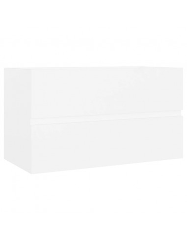 Mobile Lavabo Bianco 80x38,5x45 cm in Legno Multistrato