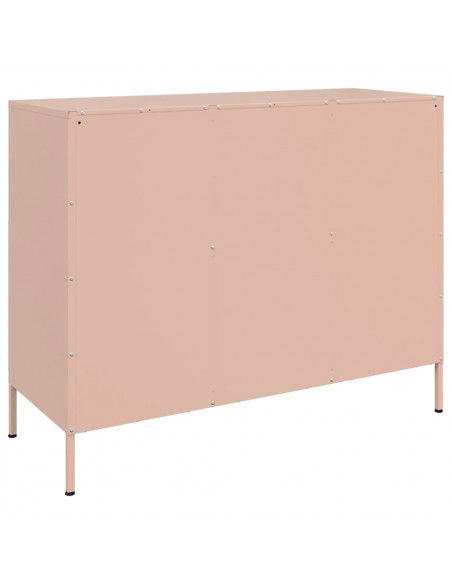 Credenza Rosa 100,5x39x79 cm in Acciaio Laminato a Freddo