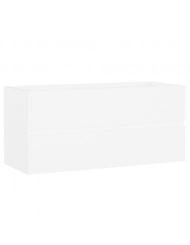 Mobile Lavabo Bianco 100x38,5x45 cm in Legno Multistrato