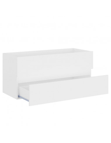 Mobile Lavabo Bianco 100x38,5x45 cm in Legno Multistrato