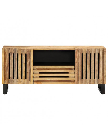 Mobile Porta TV 100x34x46 cm in Massello di Mango Grezzo