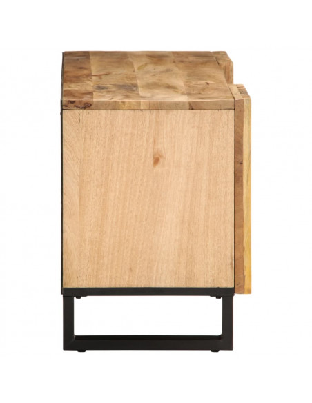 Mobile Porta TV 100x34x46 cm in Massello di Mango Grezzo