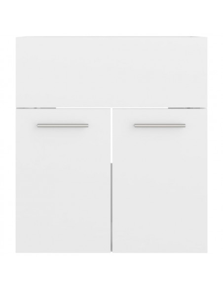 Mobile Sottolavabo Bianco Lucido 41x38,5x46cm Legno Multistrato