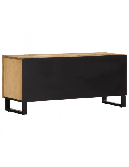 Mobile Porta TV 100x34x46 cm in Massello di Mango Grezzo