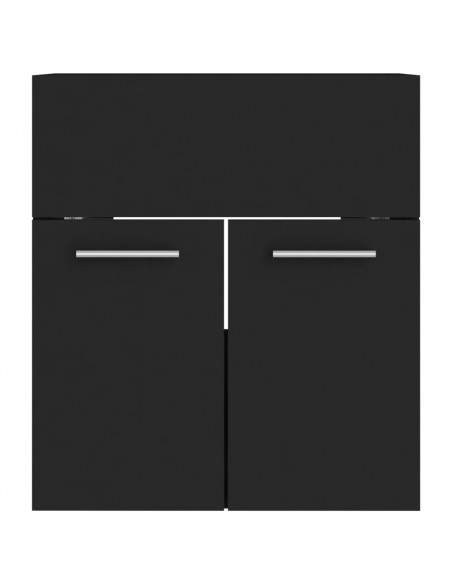 Mobile Sottolavabo Nero 41x38,5x46 cm in Multistrato