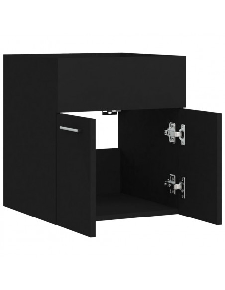 Mobile Sottolavabo Nero 41x38,5x46 cm in Multistrato