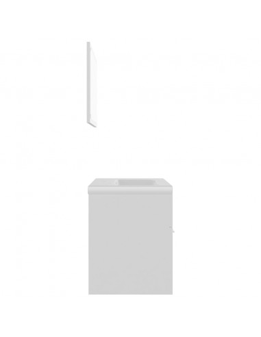 Set Mobili da Bagno Bianco in Truciolato