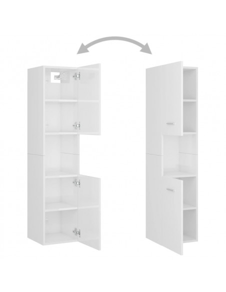 Set Mobili da Bagno Bianco in Truciolato