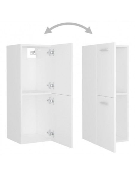 Set Mobili da Bagno Bianco in Legno Multistrato